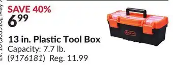 Princess Auto 13 in. Plastic Tool Box offer