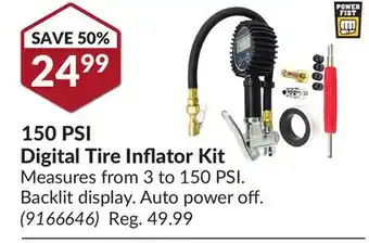 Princess Auto 150 PSI Digital Tire Inflator Kit offer