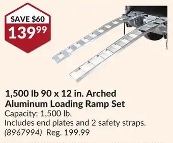 Princess Auto 90 x 12 in. Arched Aluminum Loading Ramp Set offer