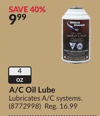 Princess Auto A/C Oil Lube offer