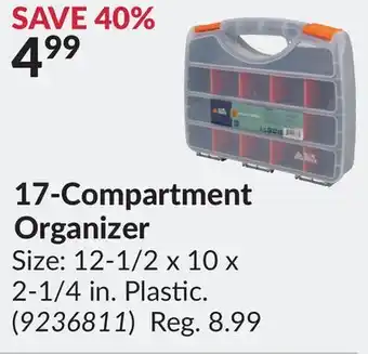 Princess Auto 17-Compartment Organizer offer