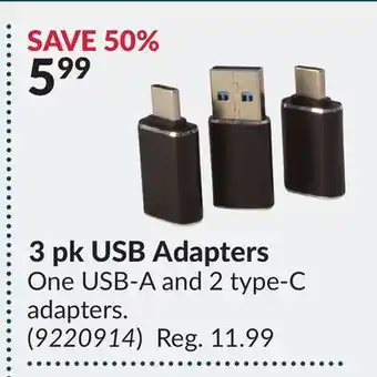 Princess Auto 3 pk USB Adapters offer