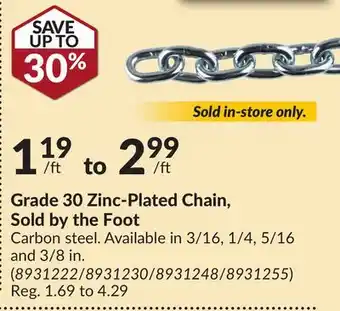 Princess Auto Zinc-Plated Chain offer
