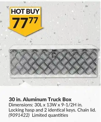 Princess Auto 30 in. Aluminum Truck Box offer