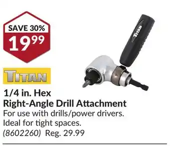 Princess Auto 1/4 in. Hex Right-Angle Drill offer