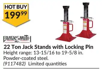 Princess Auto 22 Ton Jack Stands with Locking offer