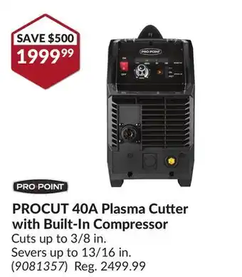 Princess Auto PROCUT 40A Plasma Cutter with Built-In Compressor offer