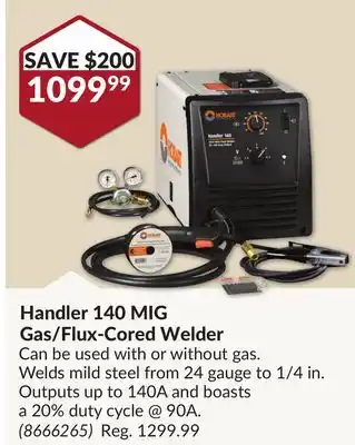 Princess Auto Handler 140 MIG Gas/Flux-Cored Welder offer