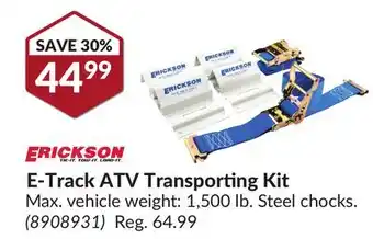 Princess Auto E-Track ATV Transporting Kit offer