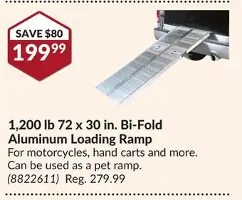 Princess Auto 1,200 lb 72 x 30 in. Bi-Fold Aluminum Loading Ramp offer