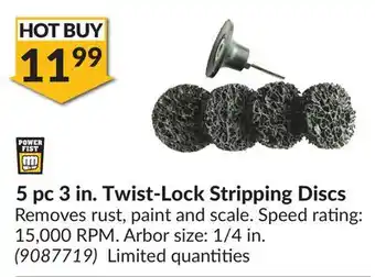 Princess Auto 5 pc 3 in. Twist-Lock Stripping Discs offer