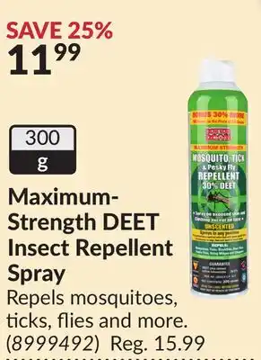 Princess Auto Maximum-Strength DEET Insect Repellent Spray offer