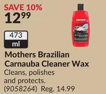 Princess Auto Mothers Brazilian Carnauba Cleaner offer