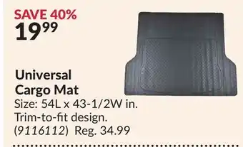 Princess Auto Universal Cargo Mat offer