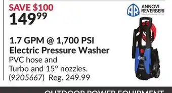 Princess Auto 1.7 GPM@Electric Pressure Washer offer