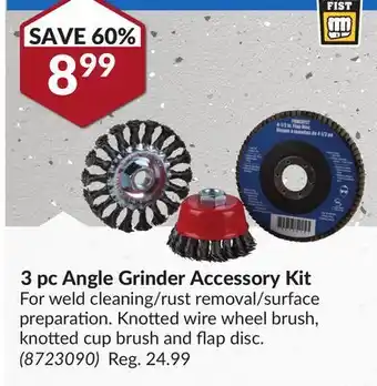 Princess Auto 3 pc Angle Grinder Accessory Kit offer