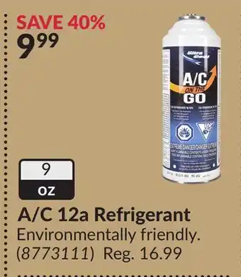 Princess Auto A/C 12a Refrigerant offer