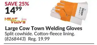 Princess Auto Large Cow Town Welding Gloves offer