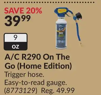 Princess Auto A/C R290 On The Go (Home Edition) offer