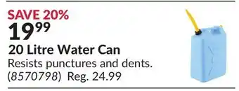Princess Auto 20 Litre Water Can offer