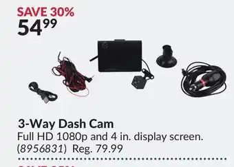 Princess Auto 3-Way Dash Cam offer