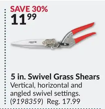 Princess Auto 5 in. Swivel Grass Shears offer