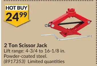 Princess Auto 2 Ton Scissor Jack offer
