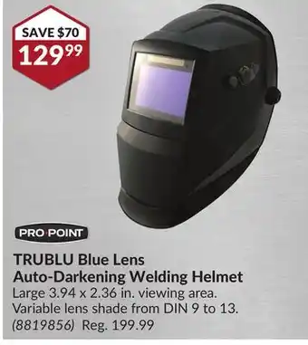 Princess Auto TRUBLU Blue Lens Auto-Darkening Welding Helmet offer
