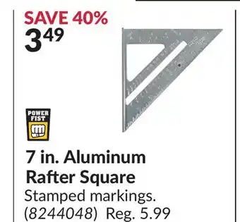 Princess Auto 7 in. Aluminum Rafter Square offer