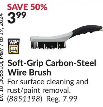 Princess Auto Soft-Grip Carbon-Steel Wire Brush offer
