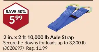 Princess Auto 2 in. x 2 ft 10,000 lb Axle Strap offer