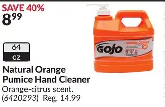 Princess Auto Natural Orange Pumice Hand Cleaner offer