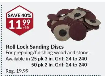 Princess Auto Roll Lock Sanding Discs offer