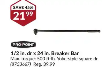 Princess Auto 1/2 in. dr x 24 in. Breaker Bar offer