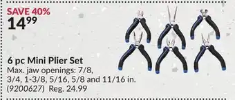 Princess Auto 6 pc Mini Plier Set offer