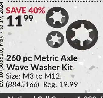Princess Auto 260 pc Metric Axle Wave Washer Kit offer