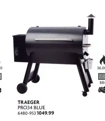 Home Hardware PRO34 BLUE 884 sq. in. 36,000BTU Pellet Barbecue offer