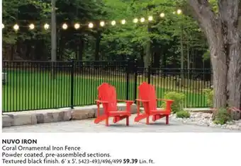 Home Hardware Coral Ornamental Iron Fence offer