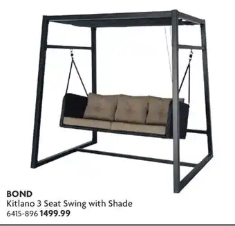 Home Hardware Kitlano 3 Seat Swing with Shade offer
