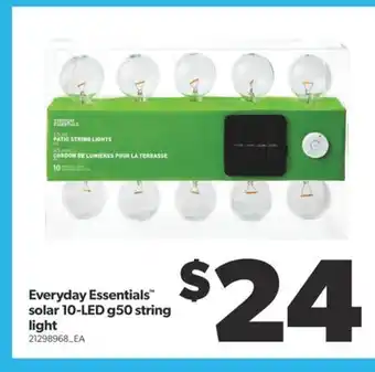 Real Canadian Superstore EVERYDAY ESSENTIALS SOLAR 10-LED G50 STRING LIGHT offer