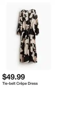 H&M Tie-belt Crêpe Dress offer