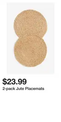 H&M 2-pack Jute Placemats offer