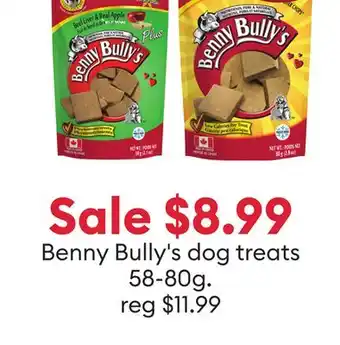 Petsmart Benny Bully's dog treats offer