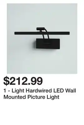 Wayfair 1 - Light Hardwired LED Wall Mounted Picture Light offer