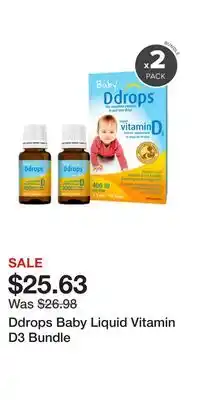 Well Ddrops Baby Liquid Vitamin D3 Bundle offer