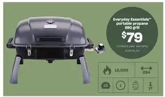 Loblaws EVERYDAY ESSENTIALS PORTABLE PROPANE BBQ GRILL offer