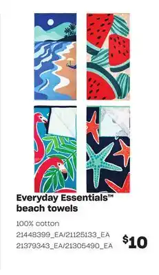 Loblaws EVERYDAY ESSENTIALS BEACH TOWELS offer