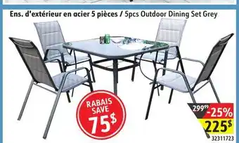 Hart 5pcs Outdoor Dining Set Grey offer