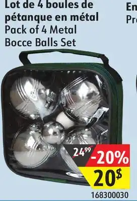 Sushi Shop Pack of 4 Metal Bocce Balls Set offer