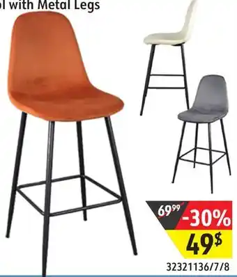 Sushi Shop Bar Stool with Metal Legs offer